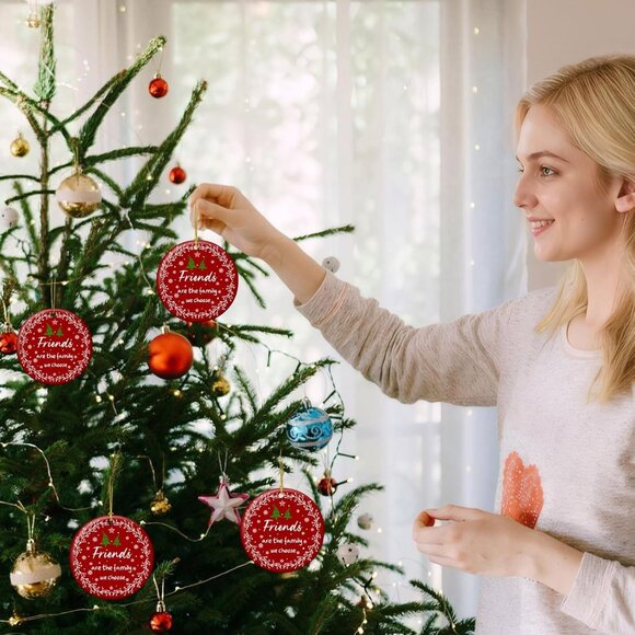 🆕 Women Red Christmas Tree Ornament Retro Xmas Friendship Decorations Exquisite - Picture 6 of 7